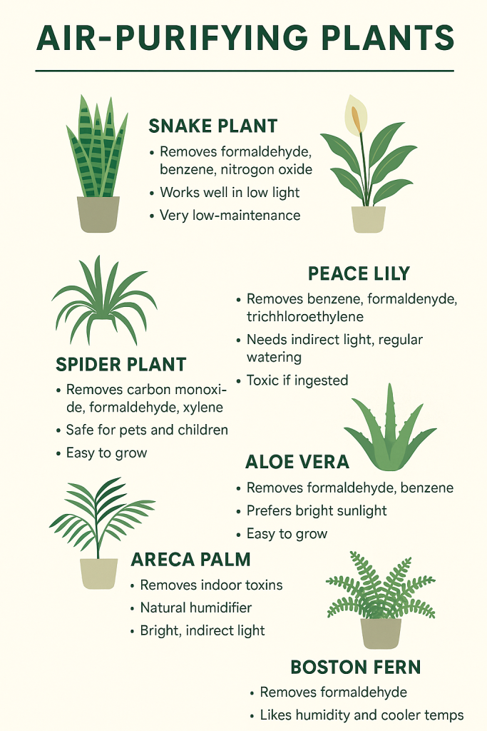 Best Air Purifying Indoor Plants infographics