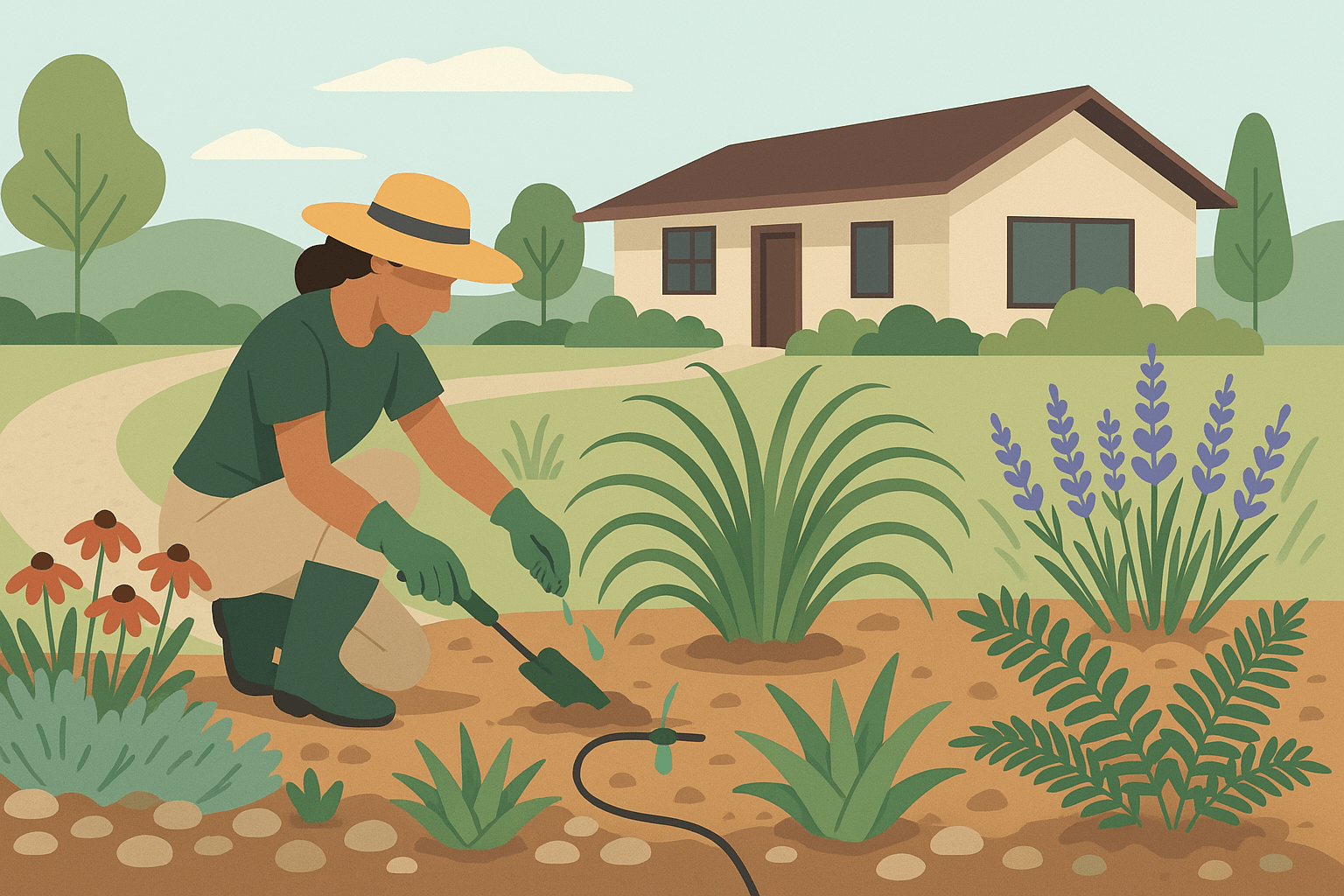 Homeowners Managing Drought-Resistant Gardens